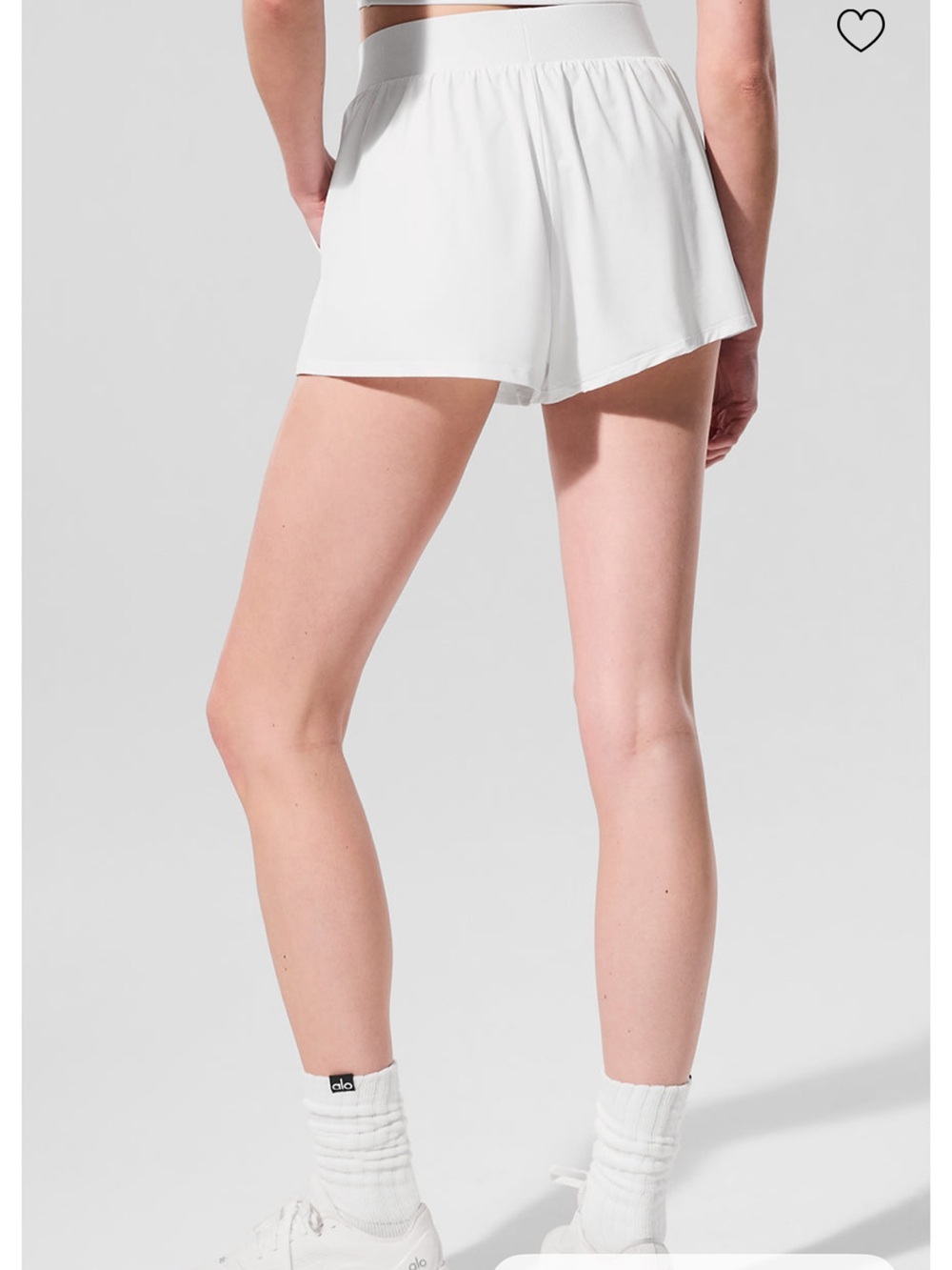 ALO Yoga White High-Rise Athletic Shorts - Picture 3 of 12